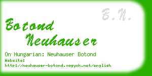 botond neuhauser business card